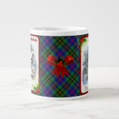 Wood Tartan & Robin Christmas Personalized Grote Koffiekop (Voorkant)