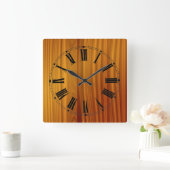 Wood-teak wandklok (Huis)