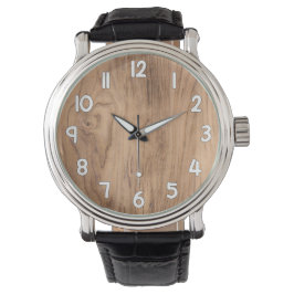 Wood Texture Wrist Watch – Natural Rustic Timepiec Horloge