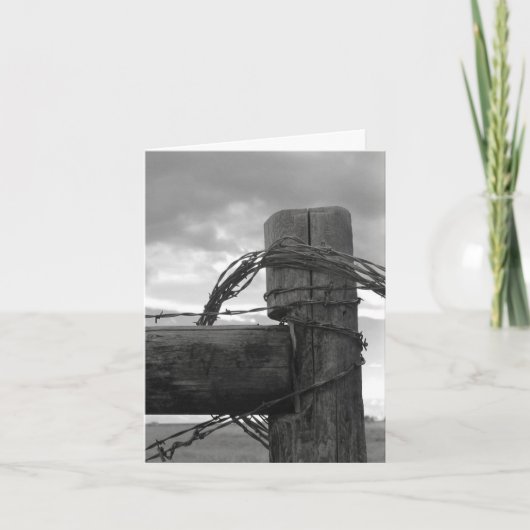 Wood & the Wire - 4" x 5.6" Notecard Feestdagen Kaart (Voorkant)