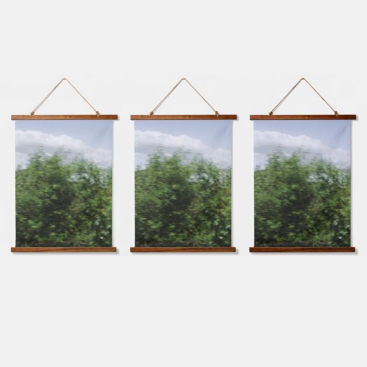 Wood Topped Wall Tapestry 3 style and design Hangend Wandkleed (Driedubbel)