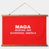 Wood Topped Wall Tapestry Hangend Wandkleed (Voorkant)