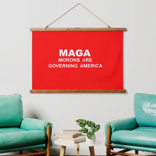 Wood Topped Wall Tapestry Hangend Wandkleed (Woonkamer)