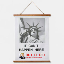 Wood Topped Wall Tapestry Hangend Wandkleed