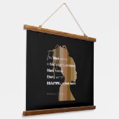 Wood Topped Wall Tapestry Hangend Wandkleed (Gebogen)