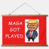 Wood Topped Wall Tapestry Hangend Wandkleed (Voorkant)