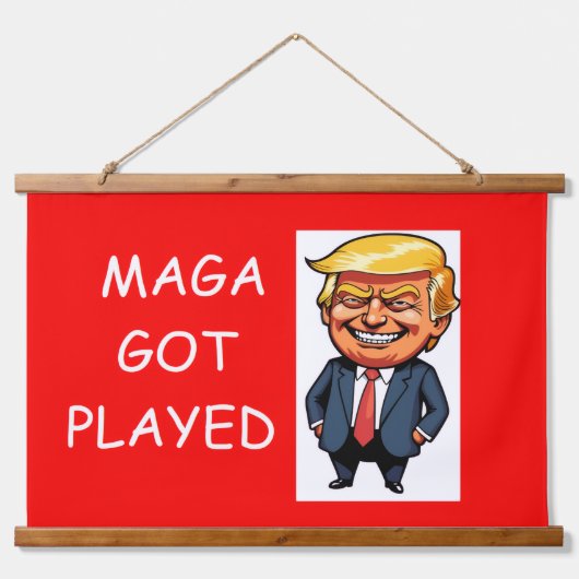 Wood Topped Wall Tapestry Hangend Wandkleed (Voorkant)