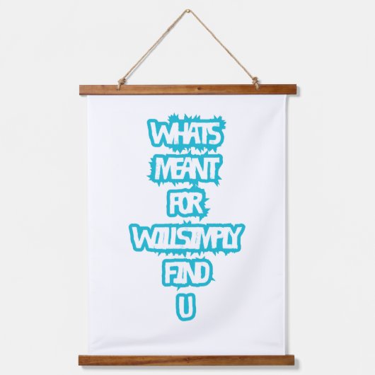 Wood Topped Wall Tapestry Hangend Wandkleed (Voorkant)