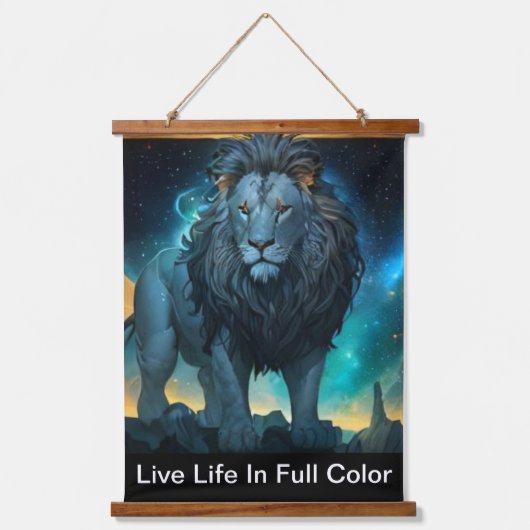 Wood Topped Wall Tapestry Hangend Wandkleed (Voorkant)