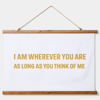 Wood Topped Wall Tapestry Hangend Wandkleed