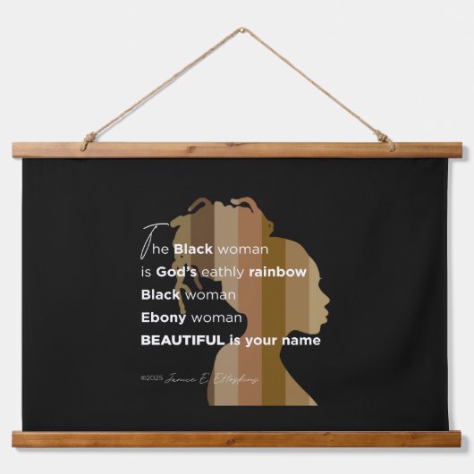 Wood Topped Wall Tapestry Hangend Wandkleed (Voorkant)