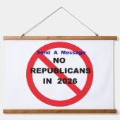 Wood Topped Wall Tapestry Hangend Wandkleed (Voorkant)