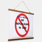 Wood Topped Wall Tapestry Hangend Wandkleed (Gebogen)