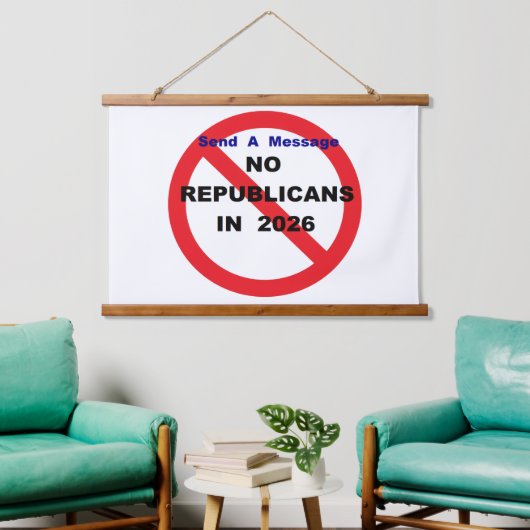 Wood Topped Wall Tapestry Hangend Wandkleed (Woonkamer)