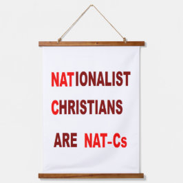 Wood Topped Wall Tapestry Hangend Wandkleed