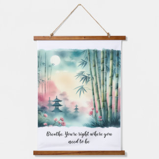 Wood Topped Wall Tapestry Zen Hangend Wandkleed