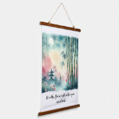 Wood Topped Wall Tapestry Zen Hangend Wandkleed (Gebogen)