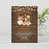 Wood Touchdown het is een luierdouche Pompoenbier Kaart (Staand voorkant)