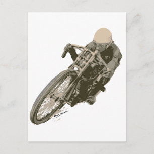 Wood Tracker Motordrome Board Racer Briefkaart