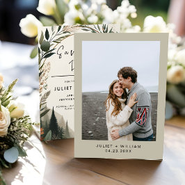 Wood Tree Forest rustieke schuur Boerderij boog br Save The Date