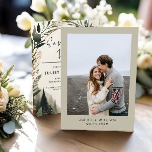 Wood Tree Forest rustieke schuur Boerderij boog br Save The Date