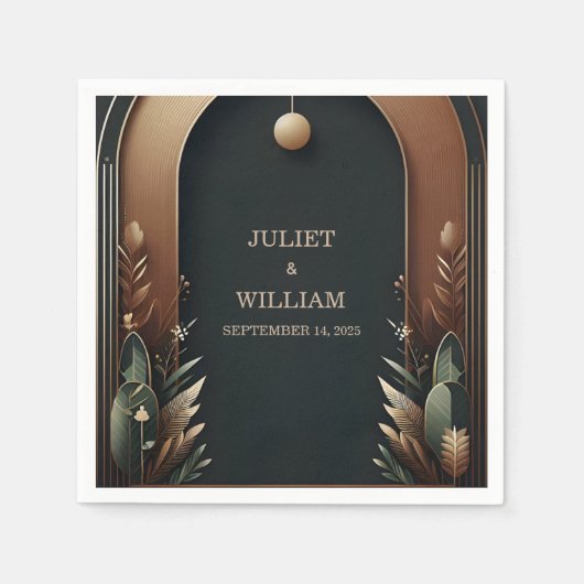 Wood Tree Forest rustieke schuur Boerderij boog br Servet (Voorkant)