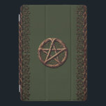 Wood Twig Pentacle Olive Green Wiccan iPad Pro Cover<br><div class="desc">multomap</div>