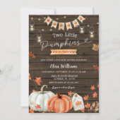 Wood Two Little Pumpkins zijn onderweg Kaart (Voorkant)