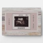 Wood Ultrasound Foto wordt de beste papa Fotoplaat (voorkant)