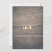 Wood van het huwelijk Licht Kaart (Achterkant)