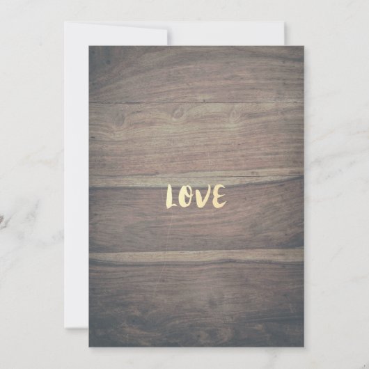 Wood van het huwelijk Licht Kaart (Achterkant)