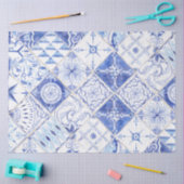 Wood van vuurhuis Muted Blue Diamond Tile Wood Dec Tissuepapier (Craft)