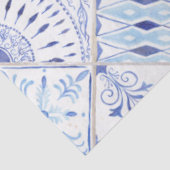 Wood van vuurhuis Muted Blue Diamond Tile Wood Dec Tissuepapier (Detail)