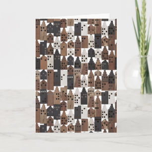 Wood village blank wenskaart kaart