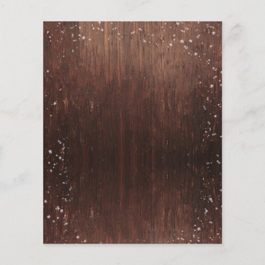 Wood voor kerstwinter flyer (Achterkant)