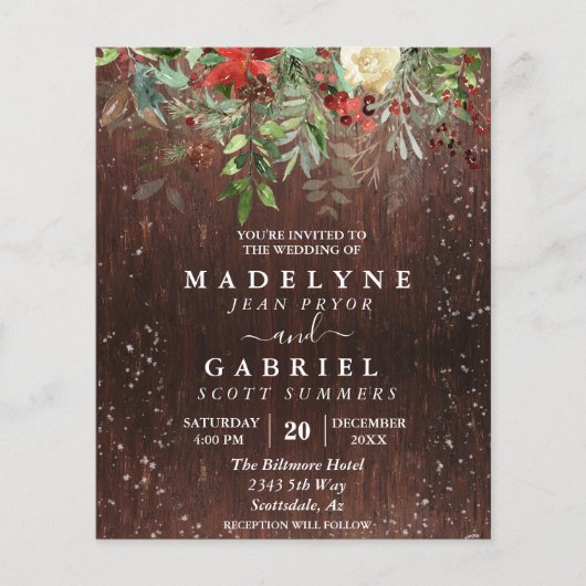 Wood voor kerstwinter flyer (Voorkant)