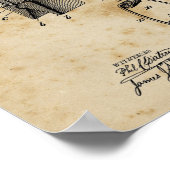 Wood voor wasgoed poster (Hoek)