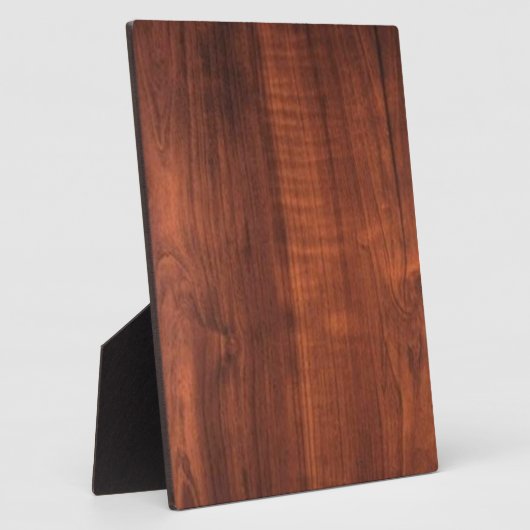 Wood WALNUT afwerking KOPEN BLANK Blanche + TEKST Fotoplaat (Zijkant)