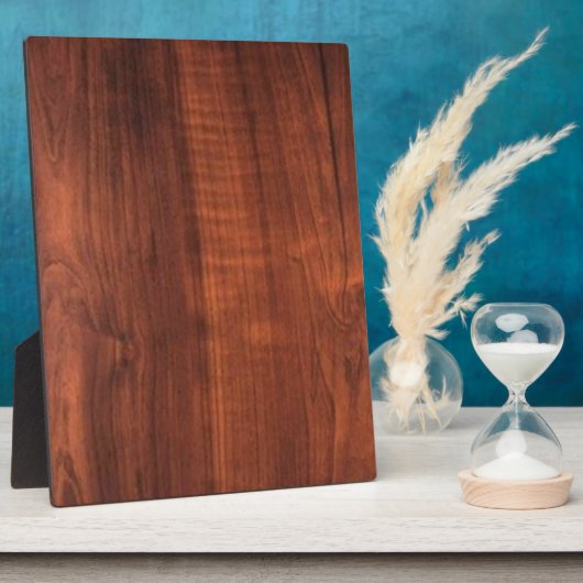 Wood WALNUT afwerking KOPEN BLANK Blanche + TEKST Fotoplaat (Zijkant)