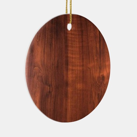 Wood WALNUT KOPEN BLANK Blanche + TEKST Keramisch Ornament (Rechts)