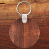 Wood Walnut Teakwood Wooden finish Sleutelhanger (Voorkant)