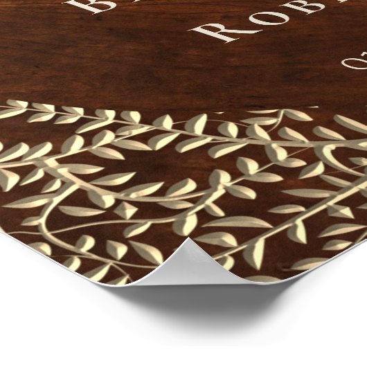 Wood Welcome Wedding Poster (Hoek)