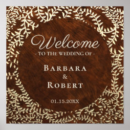 Wood Welcome Wedding Poster