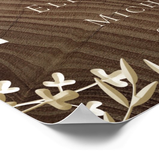 Wood Welcome Wedding Poster (Hoek)