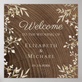 Wood Welcome Wedding Poster (Voorkant)
