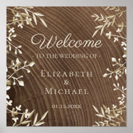 Wood Welcome Wedding Poster