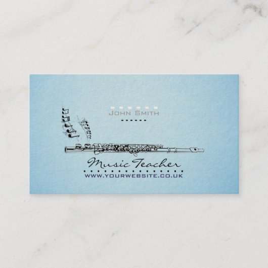 Wood-wind muzikant/muziekdocent Visitekaartje v2 (Voorkant)