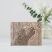 Wood Wolf Pup Art Briefkaart (Staand voorkant)
