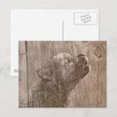 Wood Wolf Pup Art Briefkaart (Voorkant / Achterkant)