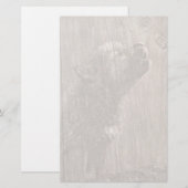 Wood Wolf Pup Art Briefpapier (Voorkant / Achterkant)